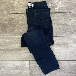 PAIGE Verdugo Crop Navy Blue Jean